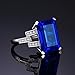 Jewelrypalace Women's 9.64ct Created Blue Sapphire 925 Sterling Silver Ring Size 9