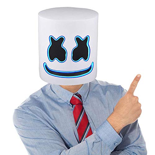LED Light up DJ Mask Music Festival Helmets Mask Full Head Masks Halloween Party Cosplay Mask - Thumbnail 3