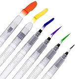Water Coloring Brush Pens, Set of 6 Watercolor