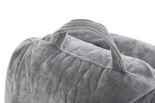 Husband Pillow XXL - Reading Pillow Bed Chair with Arms & Back Support - Dark Grey - Back Pillow for Sitting Up - Bed Rest Arm Pillow - Comfy Reading Pillow for Adults