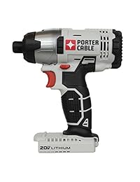 Porter Cable PCC641 Desarmador de impacto, con batería de ion litio con potencia máxima de 20 voltios, de 1 4 pulgadas.