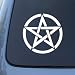 Pentagram - Wiccan Pagan Occult Satan - Car, Truck, Notebook, Vinyl Decal Sticker #2596 | Vinyl Color: White