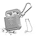 MeanLove AirPods Case, Accessories Kits for Airpods Charging Case, Flex Armor Series AirPods Cover Skin with Keychain/Magnetic Airpods Strap, Gray