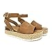 SODA Women's Topic Tan Nubuck Syntheticsandals 8 B(M) US
