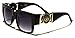 Kleo Horn Rimmed Gold Buckle Hip Hop Rapper DJ Celebrity Sunglasses