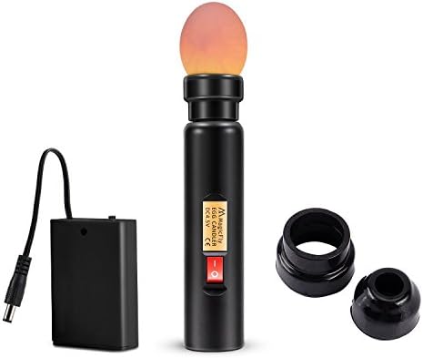 JOYOOO LED Egg Candler Tester,Battery case and chargers Operated High Intensity,Chicken Quail Poultry Incubator Brooder Hatching Egg Tester Quality Handy Tool