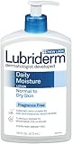 Lubriderm Daily Moisture Lotion for Normal to Dry Skin, Fragrance Free, 16-Ounce Bottles (Pack of 2) - Packaging May Vary