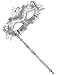 Coxeer Masquerade Mask on Stick Halloween Mask Metal Laser Cut Venetian Mask