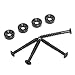 Musiclily Neck Joint Ferrules Bushings with Screws for Electric Guitar Bass, Black (Pack of 4)