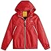 Wantdo Boy's Lightweight Rain Jacket Camping Hiking Windproof Mesh Lined Raincoat Hooded Windbreaker