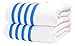 4 Premium Bath Towels Pool-Towels Beach-Towels. 100% USA Cotton Bath-Sheets 4 Massive Hotel Spa Quality Super Luxury Palazzo Absorbent & Durable. 4 Pack White with Blue Stripes. By Paradise Linen