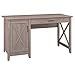 Bush Furniture Key West Computer Desk with Storage | Farmhouse PC Table for Home Office in Washed Gray | 54W x 24D