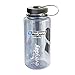 Nalgene Tritan Wide Mouth BPA-Free Water Bottle, Gray with Black Cap, 2 Count