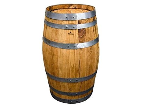 Temesso Kleines Dekofass, Fass aus Kastanienholz geölt in verschiedenen Größen (H: 38cm H: 27cm)