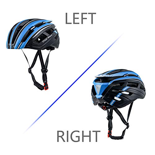 Crazy Mars Adult Bike Helmet with Light and Magnatic Goggle Visor Bicycle MTB BMX Helmet Men Women Adjustable