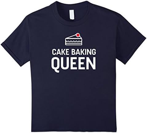 Kids Baking Queen Shirt Cake Quotes for Bakers Funny Gift T-Shirt 6 Navy