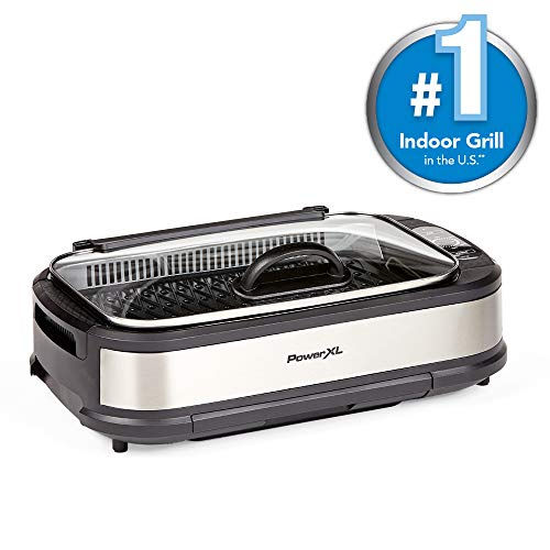 PowerXL Smokeless Grill with Tempered Glass Lid with Interchanable
