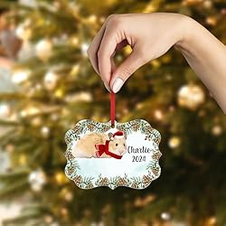 Golden Hamster Christmas Ornament 2024