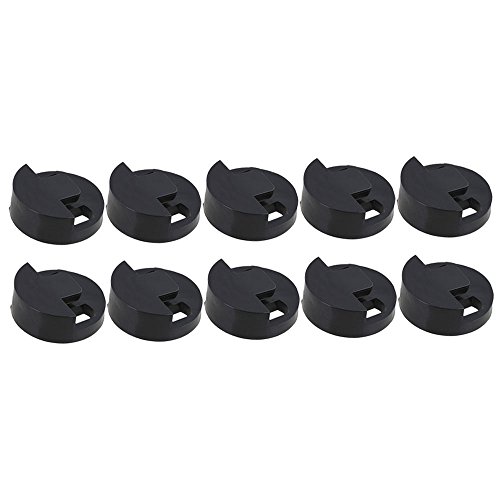 Mxfans 10PCS Rubber Double Holes Round Style Bass Mute for String Double Bass Black