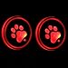 Lipctine Paw Logo Universal LED Car Cup Holder Lights Mats Pad Colorful RGB Drink Coaster Accessories Interior Decoration Atmosphere Fit for Car Truck SUV Vehicle