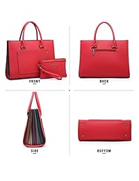 Dasein Bolsos de mano para mujer, bolsos, bolsos, bolsos, grandes, con asa superior, Morado, promedio