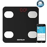 Smart Scale, Digital Bathroom Weight Scale Bluetooth Body Fat Scales Body Composition Analyzer Health Monitor App for iOS and Android, Capacity of 11-396lb