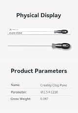 Creality Clog Poke Nozzle Cleaning Kit Φ1.5mm L210mm Piercing Needle 1.75mm view 7