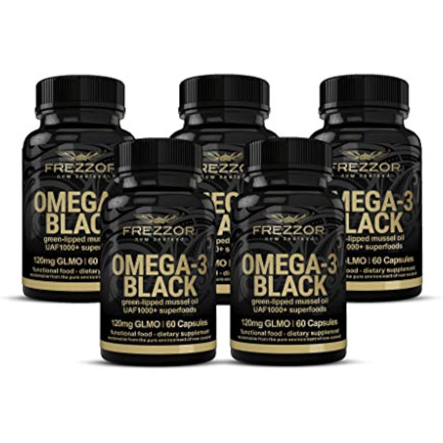 FREZZOR OMEGA3 BLACK Joint Pain Relief, Green Lipped Mussel Oil, 450mg