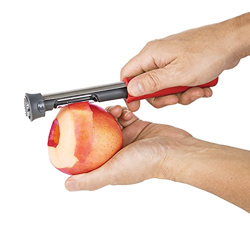 Prep Solutions by Progressive Core & Peel Apple Tool, Apple Corer Remover, Stainless-Steel with Sharp Serrated Blade, Pear Core Remover, Apple Peeler, Fruit Peeler, Dishwasher Safe - Thumbnail 4