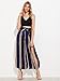 SweatyRocks Women's Striped High Waisted Lounge Wide Leg Palazzo Pants Capris