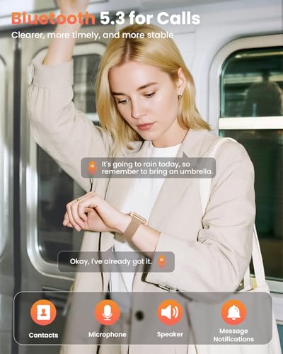 Women's Smart Watch with 100 Days of Autonomy, 1000 mAh Large Battery, 1.83 Inch Women's Smartwatch with Calls, SpO2, Heart Rate Monitor, Sleep, 120+ Sports Modes Calorie IP68 Pedometer Android iOS Rose Gold