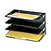 MMF Industries STEELMASTER Legal-Size Horizontal File Organize|4-Tier Tray Design | ID Label Holder | Black | Scratch & Chip-Resistant Finish | Durable Metal Steel Construction | Wall File Organizer