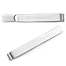 HONEY BEAR Mens Tie Clip Bar Normal Size Steel for Business Wedding Gift 5.4cm Brushed Silver