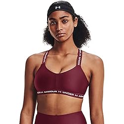 Under Armour Women's Crossback Low Bra, League Red