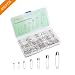 450PCS Safety Pins for Sewing Craft Cloth, Premium Large Safety Pins Set Durable Assorted 7 Sizes 19mm - 54mm for Home Office Use DIY Art Jewelry Marking with Storage Box by Hidayy primary