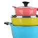 Cook N Home 6 Piece Nonstick Ceramic Coating Die Cast Cookware Set, Multicolor