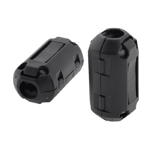 2 x Black Noise Reduce Ferrite Core Filter for 6mm Dia Cable