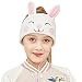 FIRIK Kids Headphones Volume Limited with Easy Adjustable Toddler Costume Silky Headband Headphones for Children, Perfect for Air Travel, Home and Christmas Birthday Gift - Rabbit