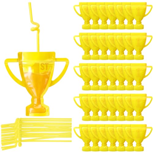 Yungyan 36 Set Racing Trophy Drink Pouches with Straws, Reclosable at Amazon