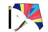 Kites for Kids by Get Childish - Best Large Delta Kite with Tail - Perfect for Relaxing & Having Tons of Fun At the Beach - Give It a Try! We Are Confident That You Will Love It!