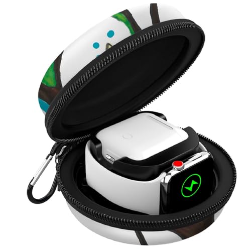 MoKo Storage Box Compatible with Apple Watch 44mm/42mm/40mm/38mm Series 6/5/4/3/2/1/SE,Portable Protective Travel Bag Fit Apple Watch Stand and Airpods Pro/2/1 Charging Case Station Dock, Twig