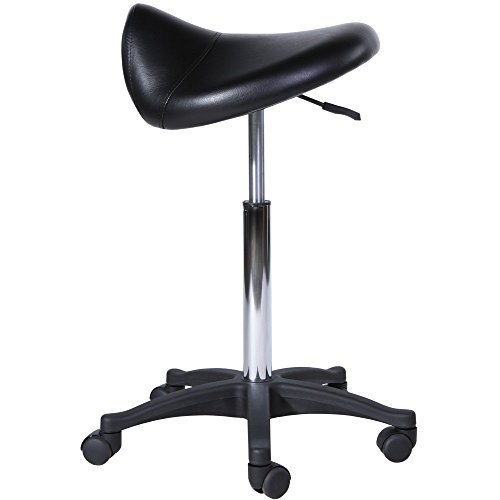 Salon Beauty Equipment Saddle Stool W/ Handle ST-01BLK