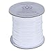 BORUO Brand 1mm Waxed Cotton Cord Beading Cord Waxed String Wax Cording Cord for Jewelry Making and Macrame Supplies 100 Yards Roll Spool White Color with Acrylic Jar