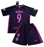 Luis Suarez #9 FC Barcelona 2016-2017 Away Jersey with Shorts for Kids