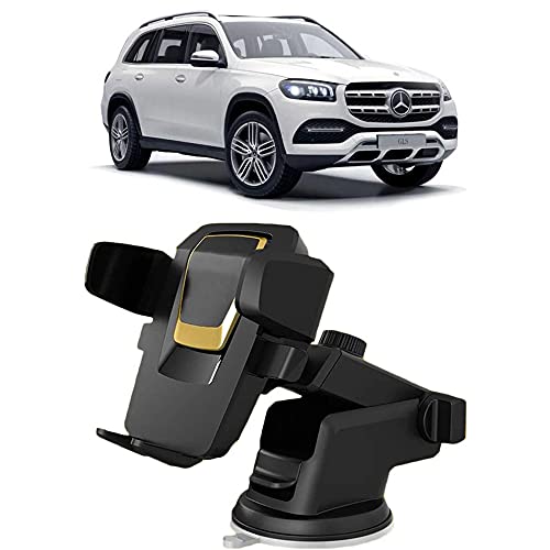 Ascension™ Car Mobile Holder, Mobile Phone Car Mount, Universal Long Arm Windshield Car Phone Mount Cradle (Balck & Gold) for Mercedes Benz GLS Facelift Ascension™ Car Mobile Holder, Mobile Phone Car Mount, Universal Long Arm Windshield Car Phone Mount Cradle (Balck & Gold) for Mercedes Benz GLS Facelift