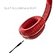 Edifier W800BT Bluetooth Headphones - Over-The-Ear Wireless Headphone, 75 Hours Long Playback, Lightweight -Red