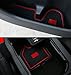 YOCTM Non-Slip Gate Slot Mats Latex Door Pad Cup Mat for Jeep Compass 2018 2017 2019 Interior Parts Accessories (Red)