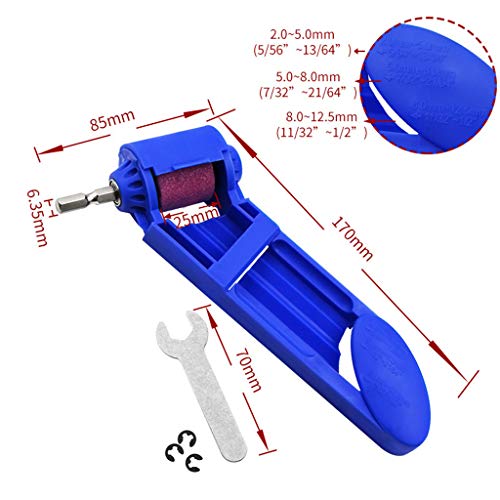 Aviat Portable Blue/Orange Diamond Drill Bit Sharpener +2Pcs Wrench Corundum Grinding Wheel Bit Sharpening Power Tool & Home Improvement