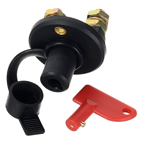 Jtron Car Battery Switch Disconnect 12v 200A Cut Off RV Battery Isolator Switch with 2 Keys for RV Ship Boat Small Yacht Camper Truck