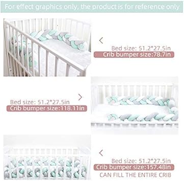 green crib bumper